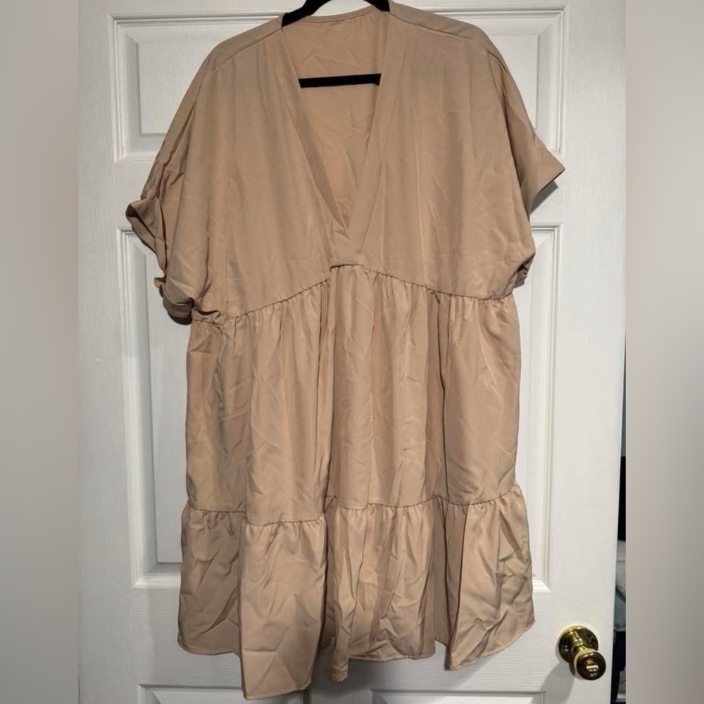 SHEIN Tan Midi Dress